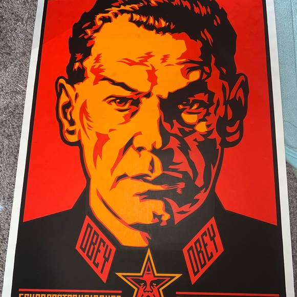 Obey Art Print - Red and Black Design - Picture 3 of 4